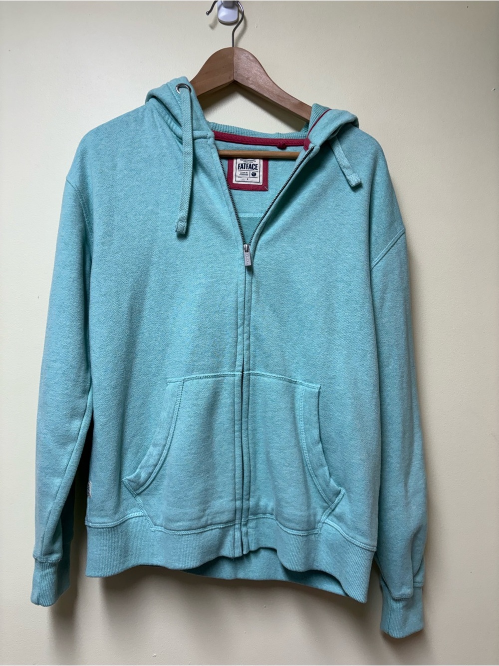Fat Face Amy Teal Blue Zip Through Hoodie - Small - Picture 7 of 16